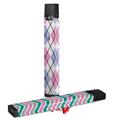 Skin Decal Wrap 2 Pack for Juul Vapes Argyle Pink and Blue JUUL NOT INCLUDED