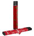 Skin Decal Wrap 2 Pack for Juul Vapes Christmas Holly Leaves on Red JUUL NOT INCLUDED