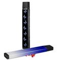 Skin Decal Wrap 2 Pack for Juul Vapes Pastel Butterflies Blue on Black JUUL NOT INCLUDED