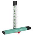 Skin Decal Wrap 2 Pack for Juul Vapes Pastel Butterflies Green on White JUUL NOT INCLUDED