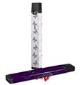 Skin Decal Wrap 2 Pack for Juul Vapes Pastel Butterflies Purple on White JUUL NOT INCLUDED