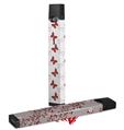 Skin Decal Wrap 2 Pack for Juul Vapes Pastel Butterflies Red on White JUUL NOT INCLUDED