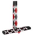 Skin Decal Wrap 2 Pack for Juul Vapes Argyle Red and Gray JUUL NOT INCLUDED