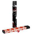 Skin Decal Wrap 2 Pack for Juul Vapes Abstract 02 Red JUUL NOT INCLUDED
