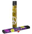 Skin Decal Wrap 2 Pack for Juul Vapes Love and Peace Yellow JUUL NOT INCLUDED