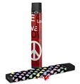 Skin Decal Wrap 2 Pack for Juul Vapes Love and Peace Red JUUL NOT INCLUDED