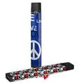 Skin Decal Wrap 2 Pack for Juul Vapes Love and Peace Blue JUUL NOT INCLUDED