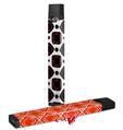 Skin Decal Wrap 2 Pack for Juul Vapes Red And Black Squared JUUL NOT INCLUDED