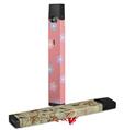 Skin Decal Wrap 2 Pack for Juul Vapes Pastel Flowers on Pink JUUL NOT INCLUDED