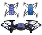 Skin Decal Wrap 2 Pack for DJI Ryze Tello Drone Zig Zag Blues DRONE NOT INCLUDED
