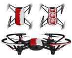 Skin Decal Wrap 2 Pack for DJI Ryze Tello Drone Ripped Colors Red White DRONE NOT INCLUDED