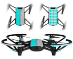Skin Decal Wrap 2 Pack for DJI Ryze Tello Drone Ripped Colors Neon Teal Gray DRONE NOT INCLUDED