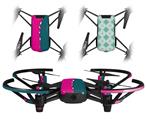 Skin Decal Wrap 2 Pack for DJI Ryze Tello Drone Ripped Colors Hot Pink Seafoam Green DRONE NOT INCLUDED