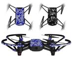 Skin Decal Wrap 2 Pack for DJI Ryze Tello Drone Scattered Skulls Royal Blue DRONE NOT INCLUDED