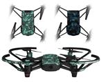 Skin Decal Wrap 2 Pack for DJI Ryze Tello Drone Scattered Skulls Seafoam Green DRONE NOT INCLUDED