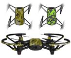 Skin Decal Wrap 2 Pack for DJI Ryze Tello Drone HEX Mesh Camo 01 Yellow DRONE NOT INCLUDED