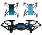 Skin Decal Wrap 2 Pack for DJI Ryze Tello Drone Smooth Fades Neon Blue Black DRONE NOT INCLUDED