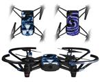 Skin Decal Wrap 2 Pack for DJI Ryze Tello Drone Radioactive Blue DRONE NOT INCLUDED