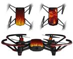 Skin Decal Wrap 2 Pack for DJI Ryze Tello Drone Fire on Black DRONE NOT INCLUDED