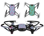 Skin Decal Wrap 2 Pack for DJI Ryze Tello Drone Flamingos on Blue DRONE NOT INCLUDED