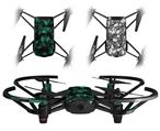 Skin Decal Wrap 2 Pack for DJI Ryze Tello Drone Skulls Confetti Seafoam Green DRONE NOT INCLUDED