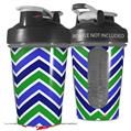 Decal Style Skin Wrap works with Blender Bottle 20oz Zig Zag Blue Green (BOTTLE NOT INCLUDED)