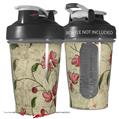 Decal Style Skin Wrap works with Blender Bottle 20oz Flowers and Berries Red (BOTTLE NOT INCLUDED)