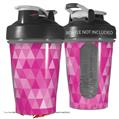 Decal Style Skin Wrap works with Blender Bottle 20oz Triangle Mosaic Fuchsia (BOTTLE NOT INCLUDED)