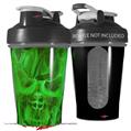 Decal Style Skin Wrap works with Blender Bottle 20oz Flaming Fire Skull Green (BOTTLE NOT INCLUDED)