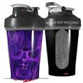 Decal Style Skin Wrap works with Blender Bottle 20oz Flaming Fire Skull Purple (BOTTLE NOT INCLUDED)