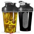 Decal Style Skin Wrap works with Blender Bottle 20oz Flaming Fire Skull Yellow (BOTTLE NOT INCLUDED)