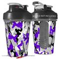 Decal Style Skin Wrap works with Blender Bottle 20oz Sexy Girl Silhouette Camo Purple (BOTTLE NOT INCLUDED)