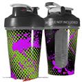 Decal Style Skin Wrap works with Blender Bottle 20oz Halftone Splatter Hot Pink Green (BOTTLE NOT INCLUDED)