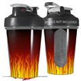 Decal Style Skin Wrap works with Blender Bottle 20oz Fire on Black (BOTTLE NOT INCLUDED)