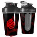Decal Style Skin Wrap works with Blender Bottle 20oz Oriental Dragon Red on Black (BOTTLE NOT INCLUDED)