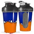 Decal Style Skin Wrap works with Blender Bottle 20oz Ripped Colors Blue Orange (BOTTLE NOT INCLUDED)
