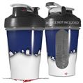 Decal Style Skin Wrap works with Blender Bottle 20oz Ripped Colors Blue White (BOTTLE NOT INCLUDED)