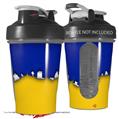 Decal Style Skin Wrap works with Blender Bottle 20oz Ripped Colors Blue Yellow (BOTTLE NOT INCLUDED)