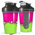 Decal Style Skin Wrap works with Blender Bottle 20oz Ripped Colors Hot Pink Neon Green (BOTTLE NOT INCLUDED)