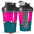 Decal Style Skin Wrap works with Blender Bottle 20oz Ripped Colors Hot Pink Seafoam Green (BOTTLE NOT INCLUDED)