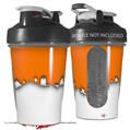 Decal Style Skin Wrap works with Blender Bottle 20oz Ripped Colors Orange White (BOTTLE NOT INCLUDED)