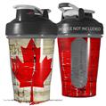 Decal Style Skin Wrap works with Blender Bottle 20oz Painted Faded and Cracked Canadian Canada Flag (BOTTLE NOT INCLUDED)