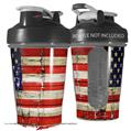 Decal Style Skin Wrap works with Blender Bottle 20oz Painted Faded and Cracked USA American Flag (BOTTLE NOT INCLUDED)