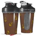 Decal Style Skin Wrap works with Blender Bottle 20oz Anchors Away Chocolate Brown (BOTTLE NOT INCLUDED)