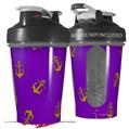 Decal Style Skin Wrap works with Blender Bottle 20oz Anchors Away Purple (BOTTLE NOT INCLUDED)