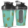 Decal Style Skin Wrap works with Blender Bottle 20oz Anchors Away Seafoam Green (BOTTLE NOT INCLUDED)