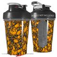 Decal Style Skin Wrap works with Blender Bottle 20oz Scattered Skulls Orange (BOTTLE NOT INCLUDED)