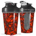 Decal Style Skin Wrap works with Blender Bottle 20oz Scattered Skulls Red (BOTTLE NOT INCLUDED)