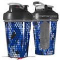 Decal Style Skin Wrap works with Blender Bottle 20oz HEX Mesh Camo 01 Blue Bright (BOTTLE NOT INCLUDED)