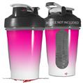 Decal Style Skin Wrap works with Blender Bottle 20oz Smooth Fades White Hot Pink (BOTTLE NOT INCLUDED)